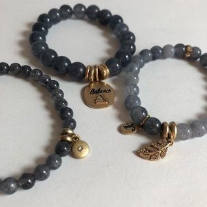 Set of 3 Stone Bracelets